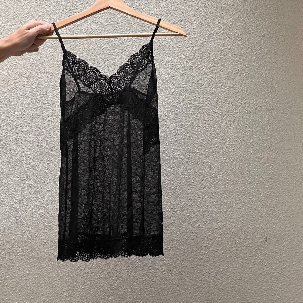 ⛱️Boutique - Black Lace Chemise - S/M